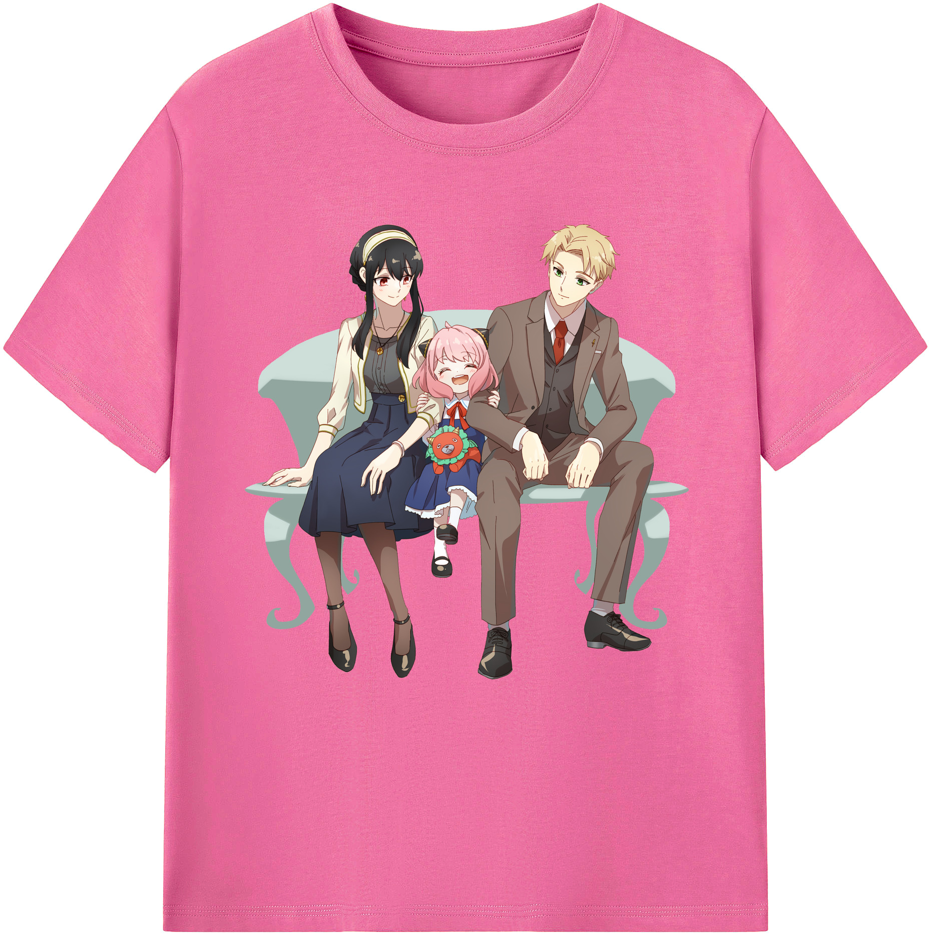 （画像用） SPY×FAMILY间谍家家酒 レディースカジュアルプリントTシャツ（綿100％）